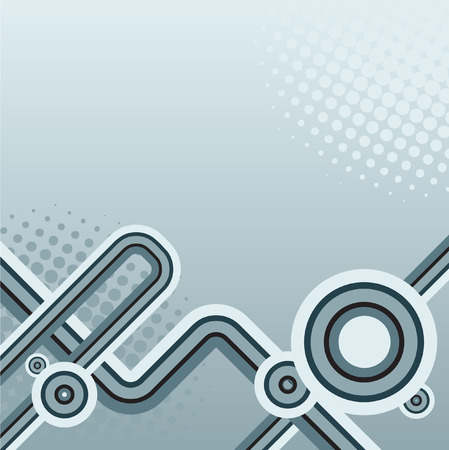 abstract vector in retro style with half tone effectsのイラスト素材