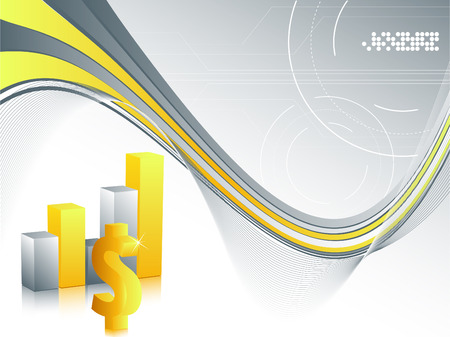 background with bar graphs,  dollar sign and diagramのイラスト素材
