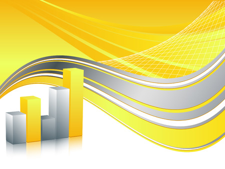 abstract bar graphs with copy space for your textのイラスト素材