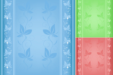 floral background for your design in three colorsのイラスト素材