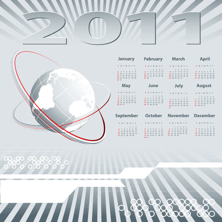 business  template with 2011 year  calendarのイラスト素材