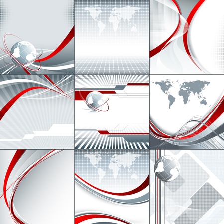 set of abstract vector backgrounds for your presentation. Eps10のイラスト素材