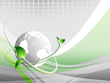 vector environmental background with globe and copy space. のイラスト素材