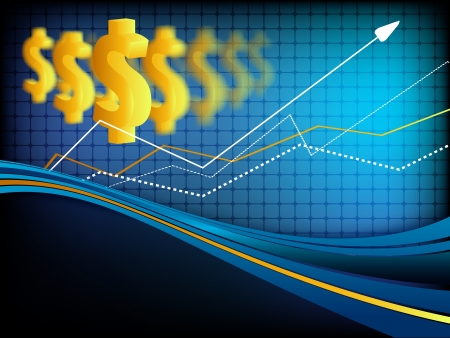 abstract vector background with dollars signs. Eps10のイラスト素材