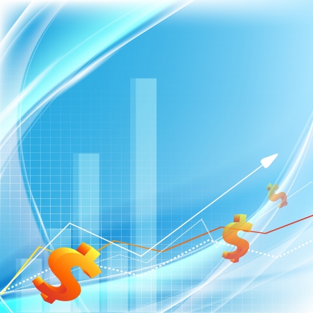 abstrac growth statistic financial frameのイラスト素材