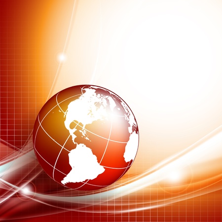 bright technologies vector with globe and copy space. のイラスト素材