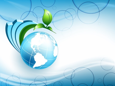 environmental vector concept background with globe. Eps10のイラスト素材