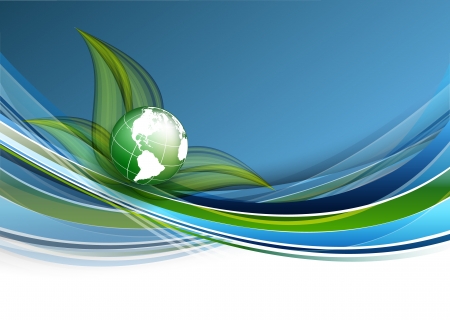 environmental vector concept  with  globe and lines. のイラスト素材