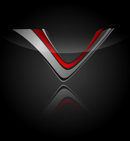 vector abstract metallic sighn with reflection. Eps10のイラスト素材