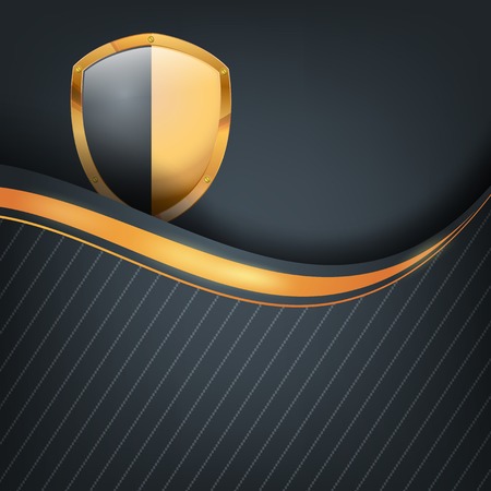 abstract vector background with colorful shield. のイラスト素材