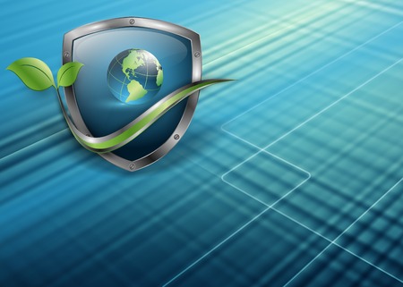 floral environmental vector frame with globe. のイラスト素材