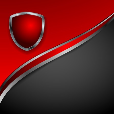abstract vector background with colorful shield. のイラスト素材