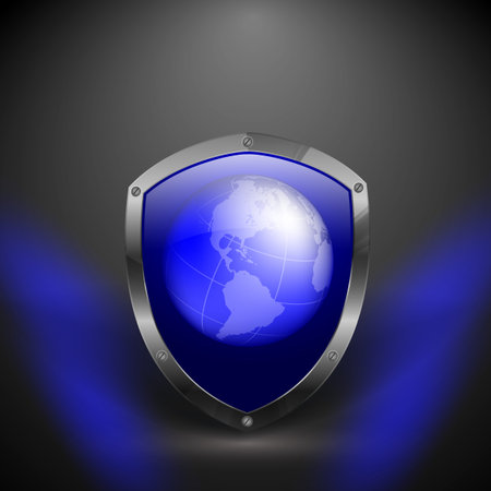 abstract vector corporate template with shield. Eps10のイラスト素材