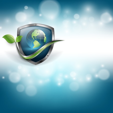 abstract vector corporate template with shield. Eps10のイラスト素材