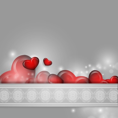 bright Valentine\'s Day vector background with hearts. Eps10のイラスト素材