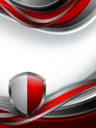 abstract vector corporate template with shield. Eps10のイラスト素材
