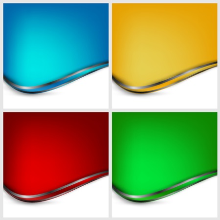 colorful vector backgrounds set with copy space. のイラスト素材