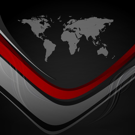 abstract background with wavy lines and mapのイラスト素材