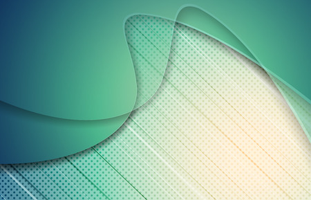 vector turquoise background with texture and wavy lines.のイラスト素材