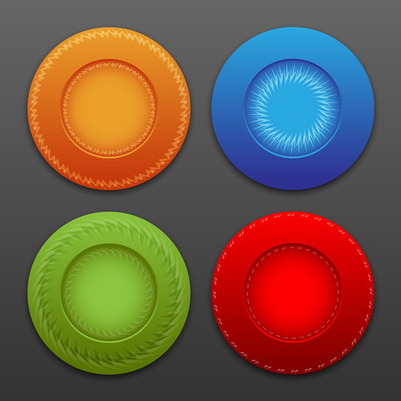 vector  web buttons with ornaments and shadows. Eps10のイラスト素材