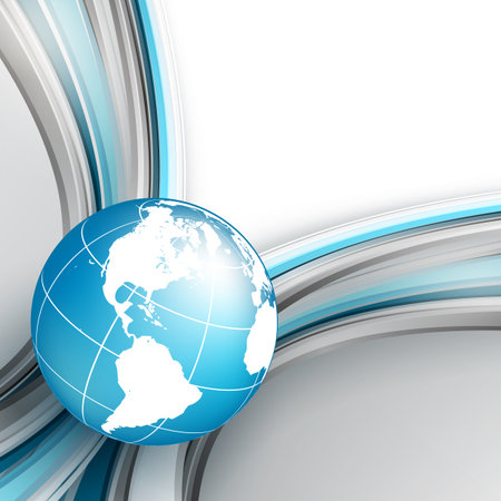 abstract vector background with globe and copy space. のイラスト素材