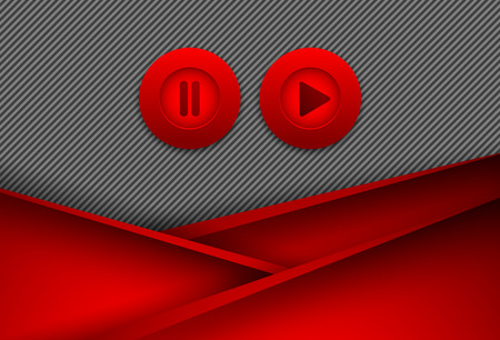 abstract  background with play & pause buttons.  のイラスト素材