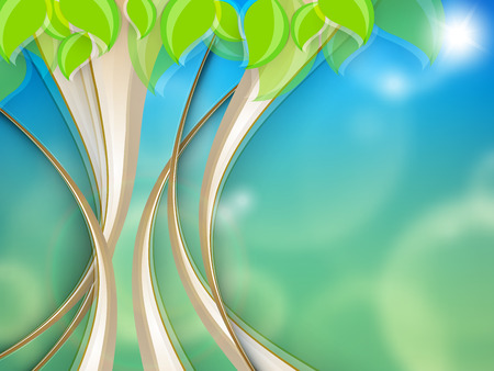 Summer time. Vector background with copy space.のイラスト素材