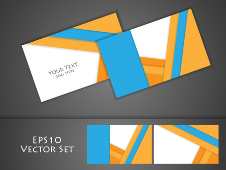 Vector business cards set. Elements for design, annual reports, brochures. Eps10のイラスト素材