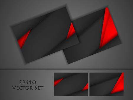 vector corporate bright business cards set. Elments for design. Eps10のイラスト素材