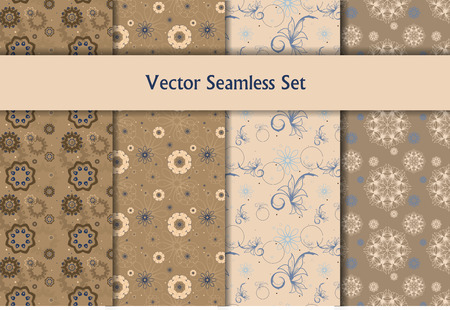 vector seamless patterns set. Elements for your design.のイラスト素材