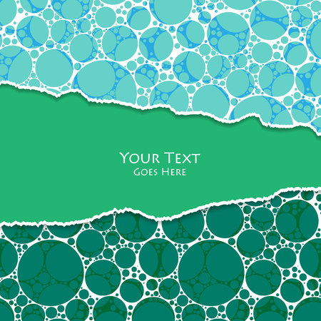 Vector torn paper background. Material desing elements over seamless vector pattern. Elements for design, textured vector.のイラスト素材