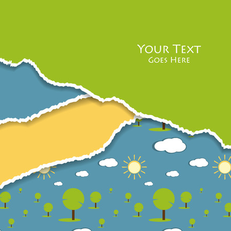 Unusual modern material design vector background over seamless flat pattern. vector illustrationのイラスト素材