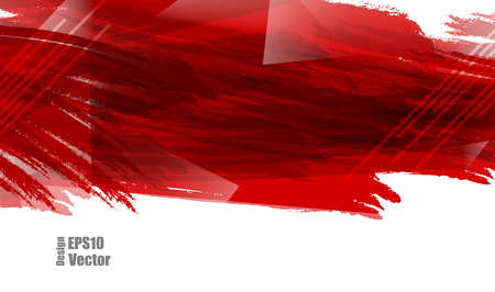 Colorful vector banner with polygonal shapes over white.のイラスト素材