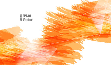 Colorful vector banner with polygonal shapes over white.のイラスト素材