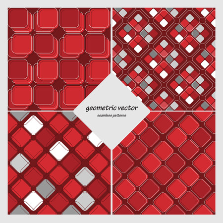Geometric seamless vector setのイラスト素材