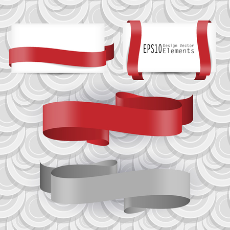 Vector ribbon, design elementsのイラスト素材