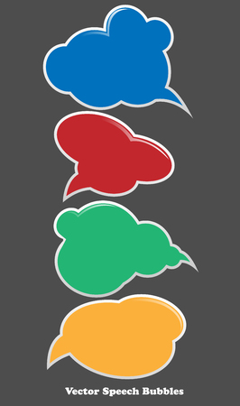 vector speech bubbles set in retro style. Elements for design. Eps10のイラスト素材