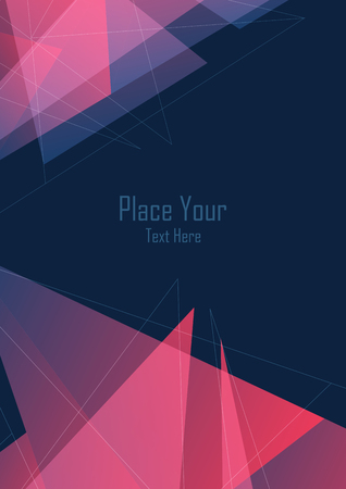 vector modern cover template. Abstract low polygon background for poster, brochure, flyer design. Layout vector template in A4 size. Eps10のイラスト素材