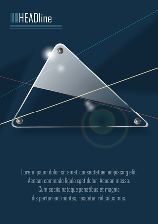 vector modern cover template. Abstract blue background for poster, brochure, flyer design with transparent shape. Layout vector template in A4 size. Eps10のイラスト素材