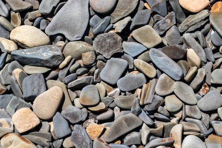 Stones on the seashore. Top viewの写真素材
