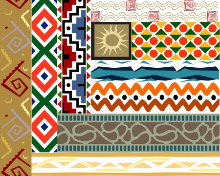 Tribal pattern setのイラスト素材