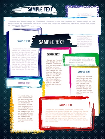 Colorful creative abstract grunge modern design website templateのイラスト素材