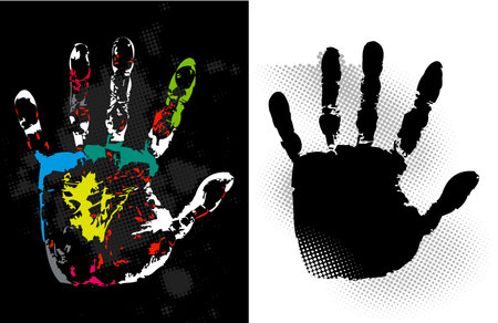 Abstract grunge hand style artのイラスト素材