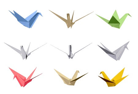 Origami triangle style elements  Vectorのイラスト素材