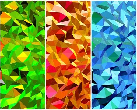 Set of Abstract backgrounds with triangle  Vectorのイラスト素材