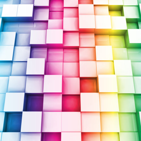 Colorful cubes  Vector background