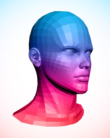Human head  Abstract vector illustration のイラスト素材