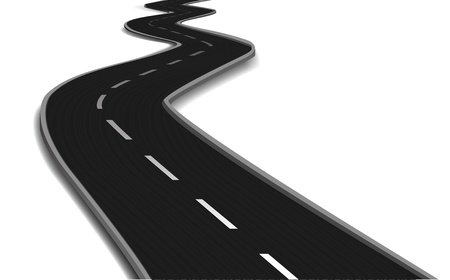 Curved road bridge  Vectorのイラスト素材