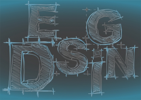 Vector blue background with word designのイラスト素材