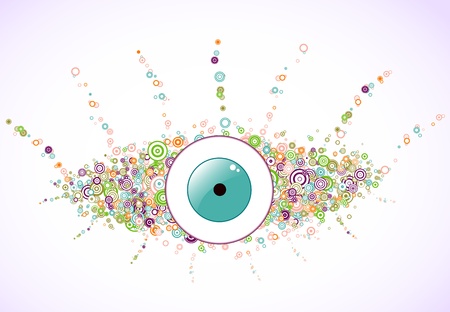 Abstract colorful eye of the circles  Vector Backgroundのイラスト素材
